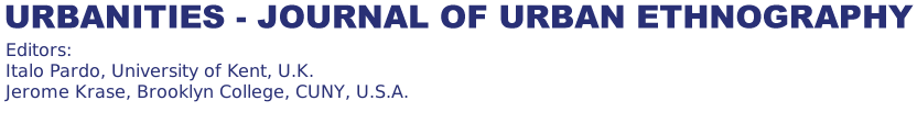 URBANITIES - JOURNAL OF URBAN ETHNOGRAPHY